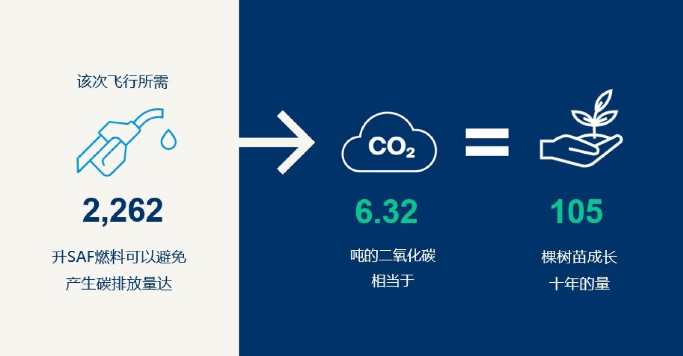 Infographic about flight with SAF